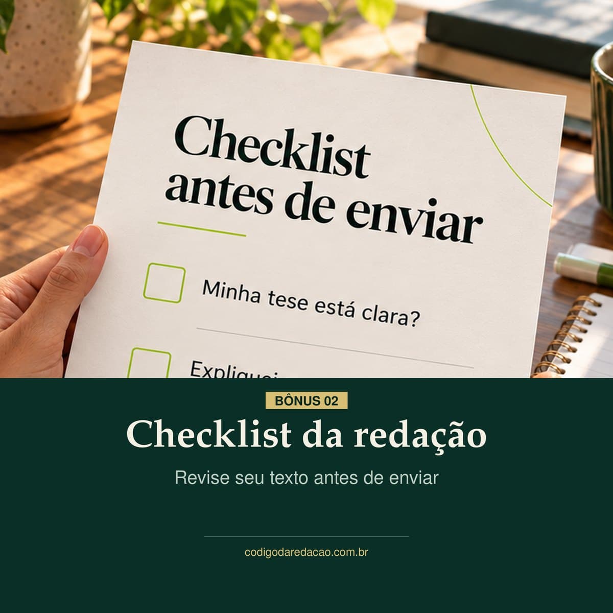 Checklist da redação